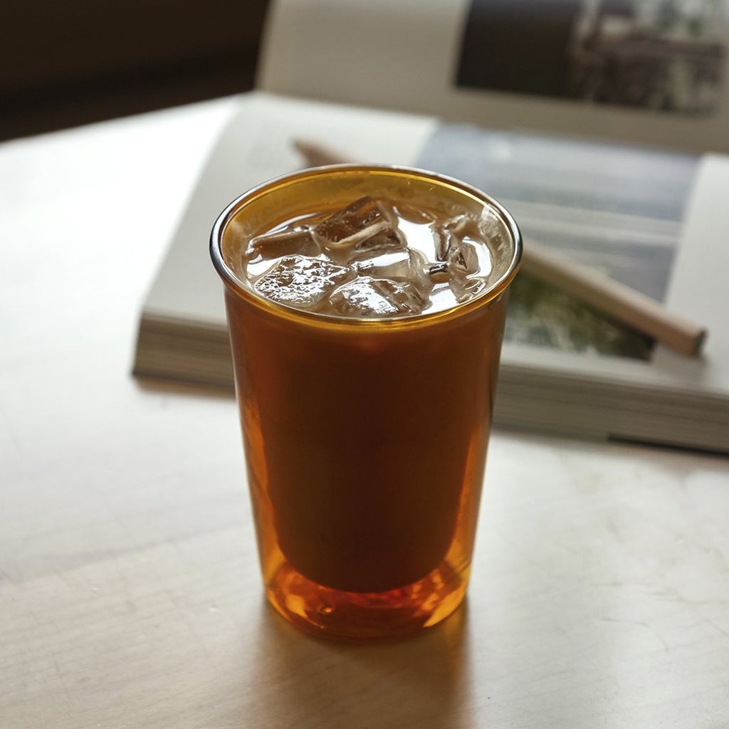KINTO | CAST DOUBLE WALL COCKTAIL GLASS | AMBER