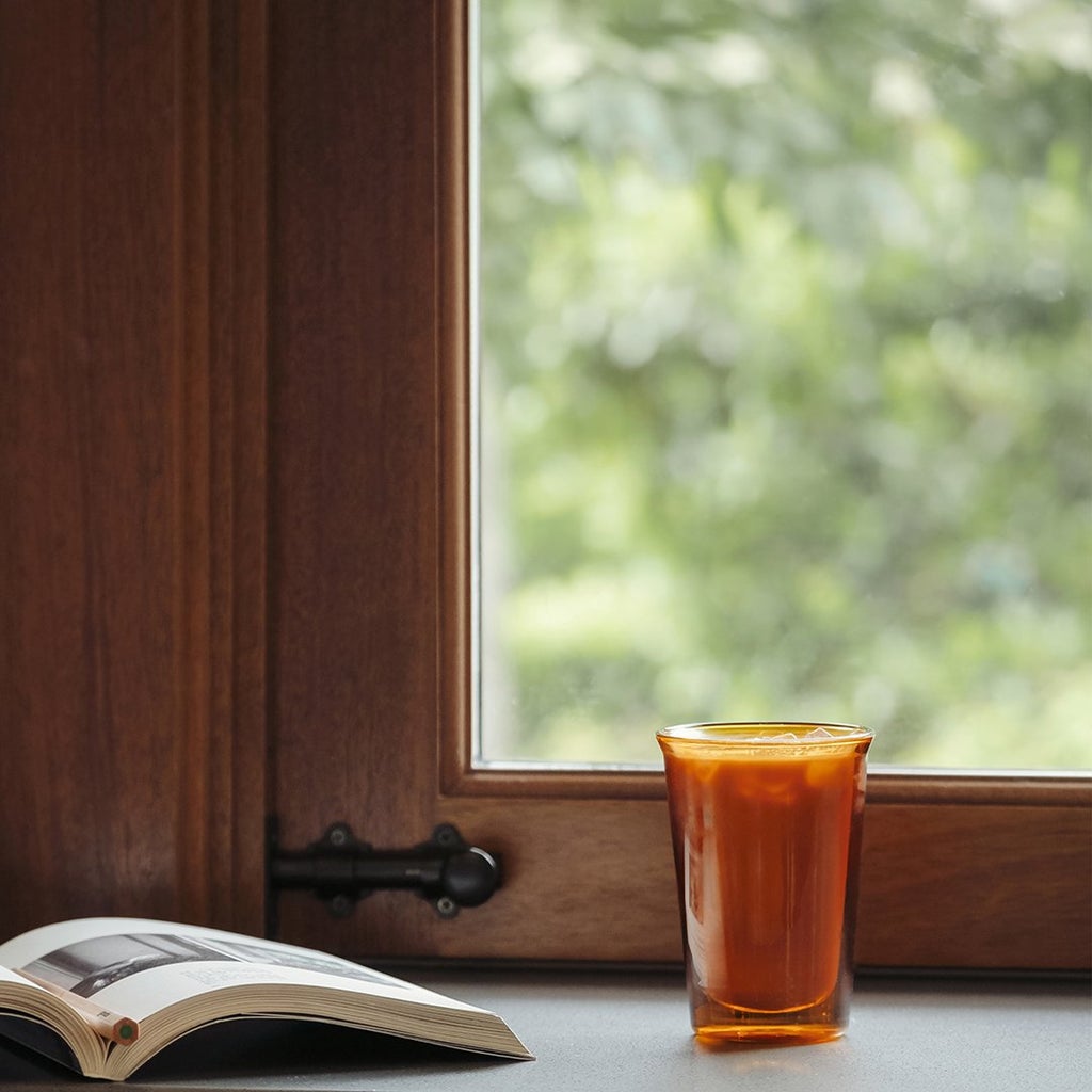 KINTO | CAST DOUBLE WALL COCKTAIL GLASS | AMBER