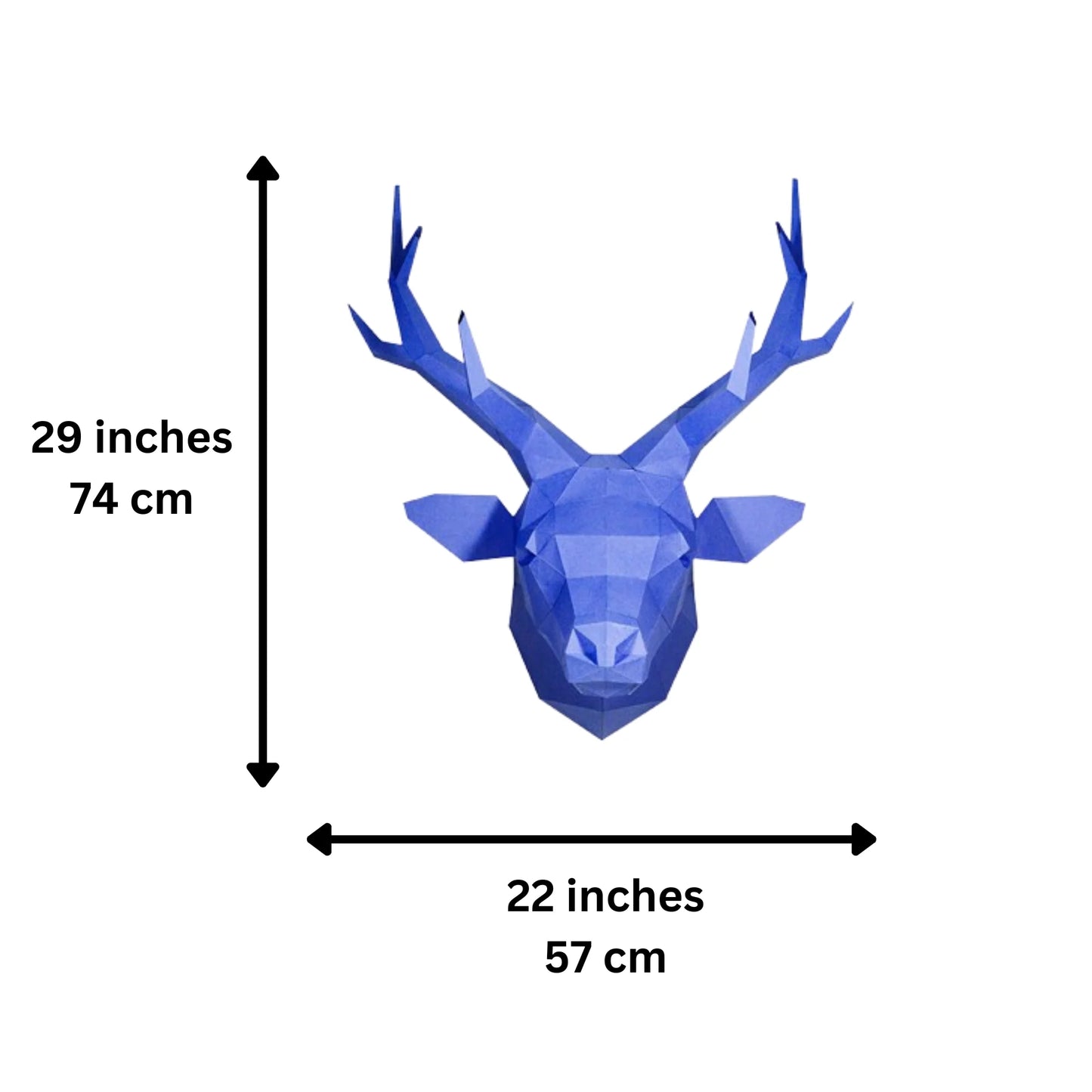 Deer Head - Wall Art - Blue