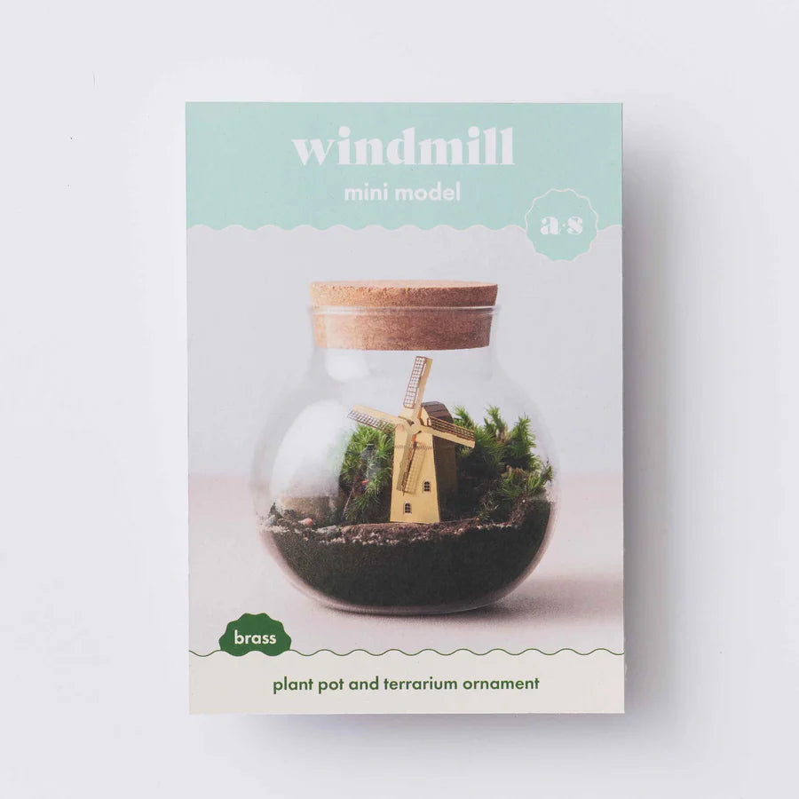 Mini Model Windmill - Plant Decor