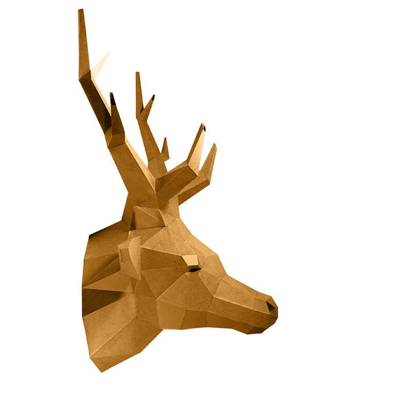 Deer Head - Wall Art - Gold