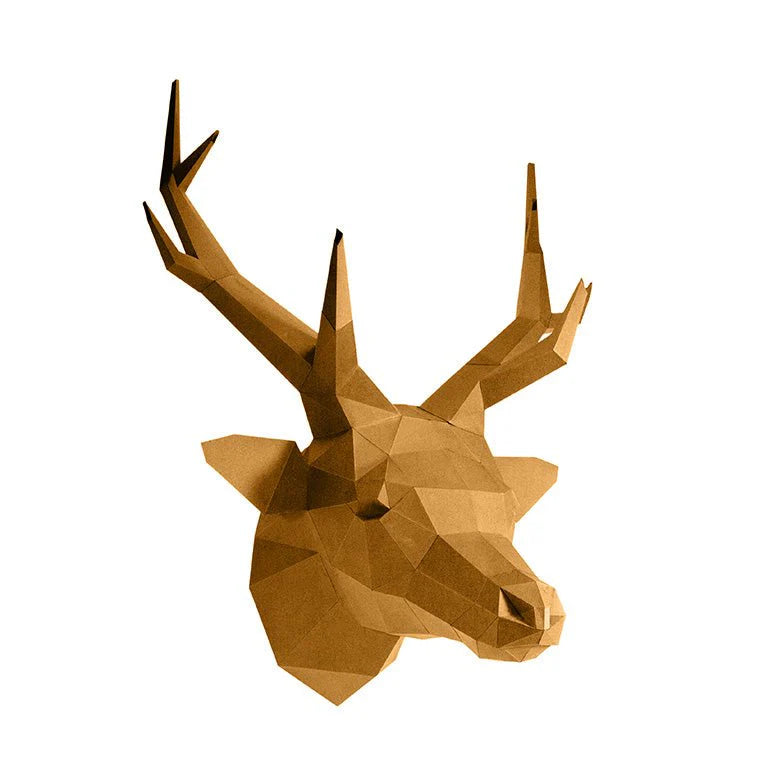 Deer Head - Wall Art - Gold