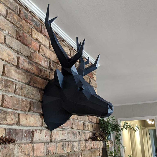 Deer Head - Wall Art - Grey Sapphire
