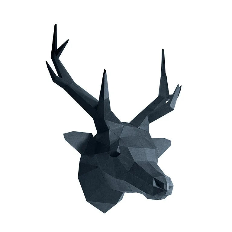 Deer Head - Wall Art - Grey Sapphire