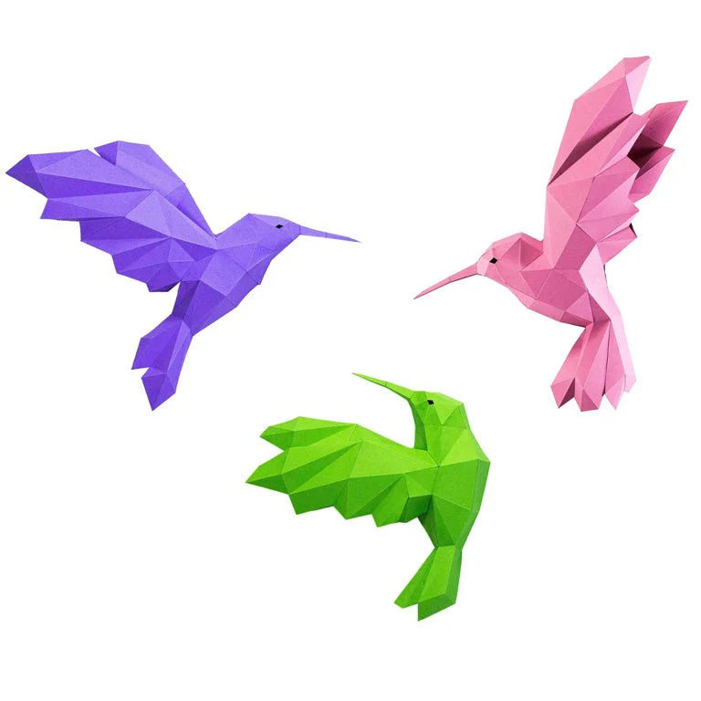 Hummingbirds- Wall Art - 3 piece set