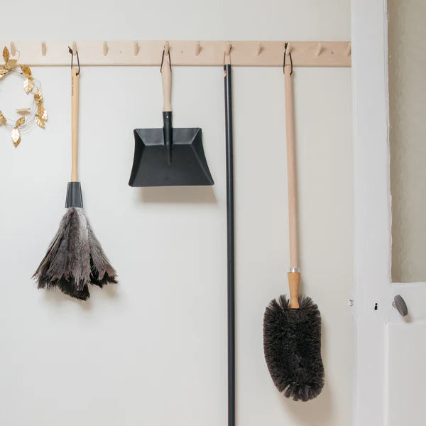 Andrée Jardin Metal dustpan and brush set with beechwood handles