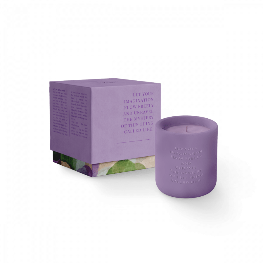 CEMENT CANDLE - PURPLE