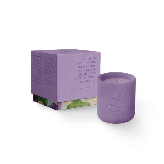 CEMENT CANDLE - PURPLE