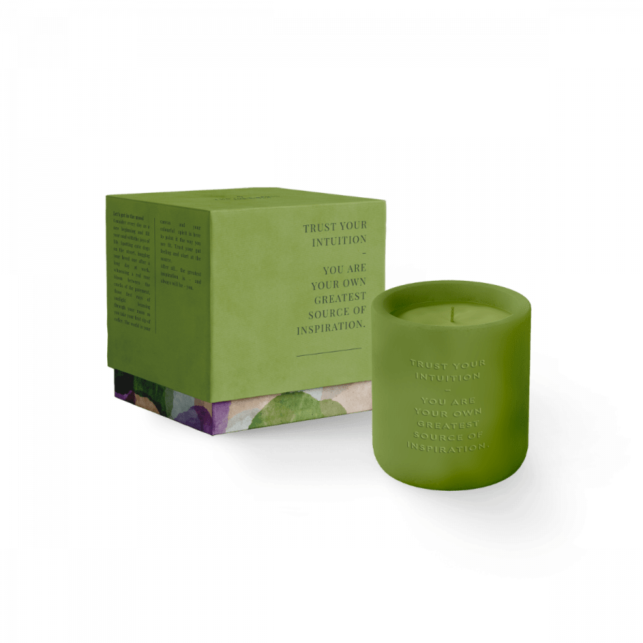 CEMENT CANDLE - GREEN