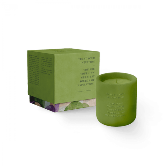 CEMENT CANDLE - GREEN