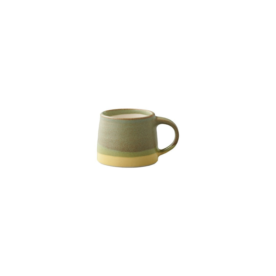 Coffee Mug 110ml - Moss Green & Yellow