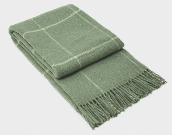 Brighton Throw - Sage Striped