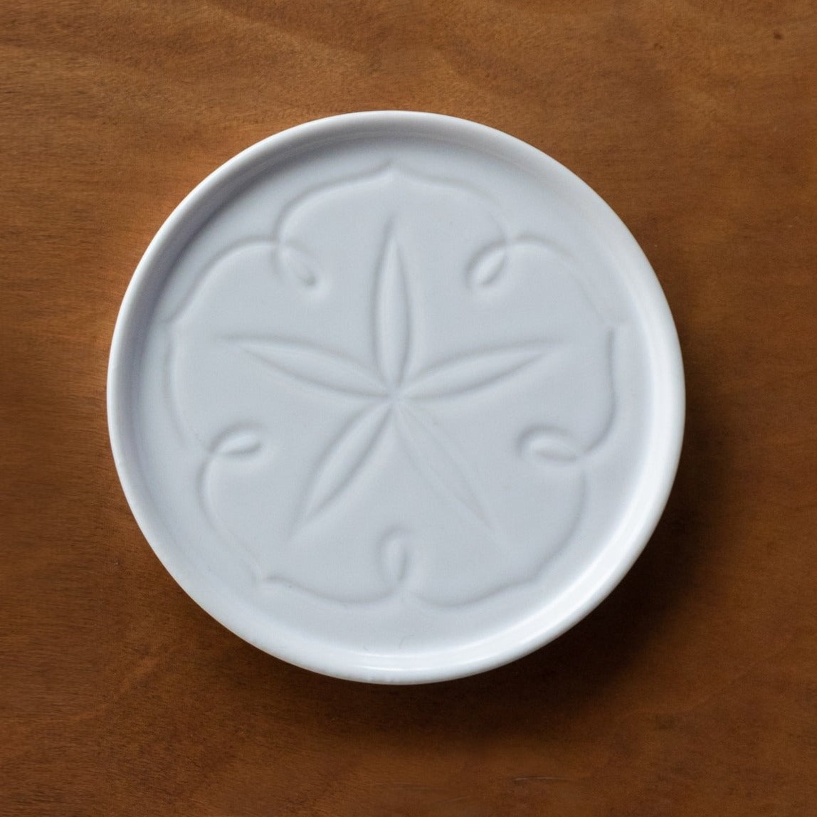Carved Porcelain Coasters - White