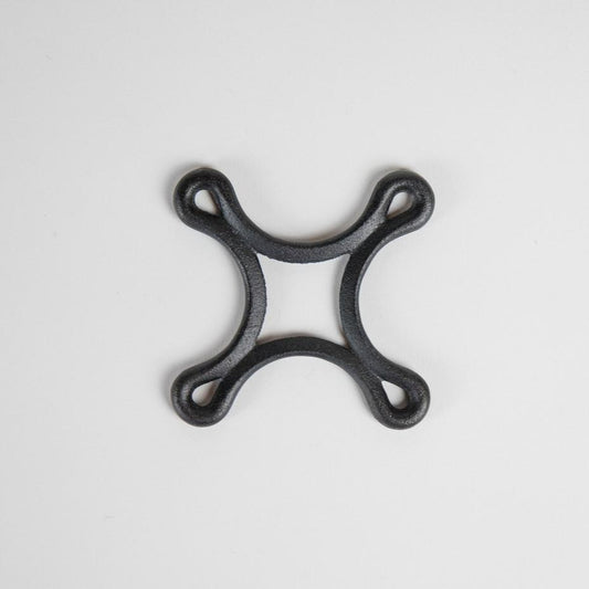 Bottle Opener, Coaster & Trivet - Four Leaf Black