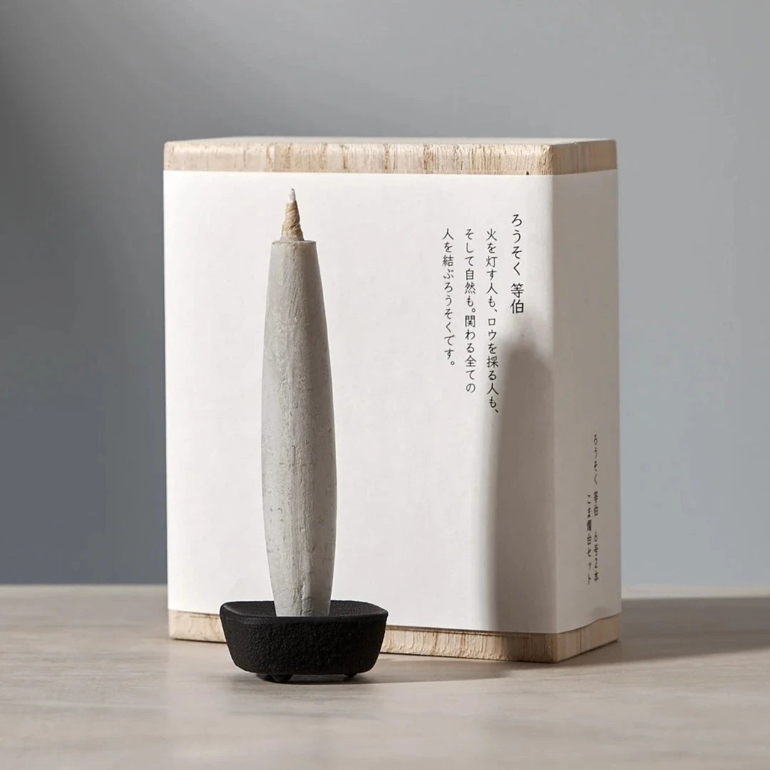 TOHAKU Candles and Stand Set (Medium) - 3 piece set