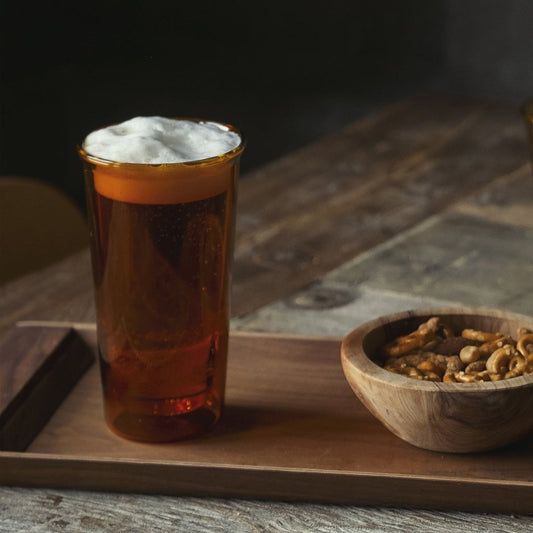 KINTO | CAST DOUBLE WALL BEER GLASS | AMBER
