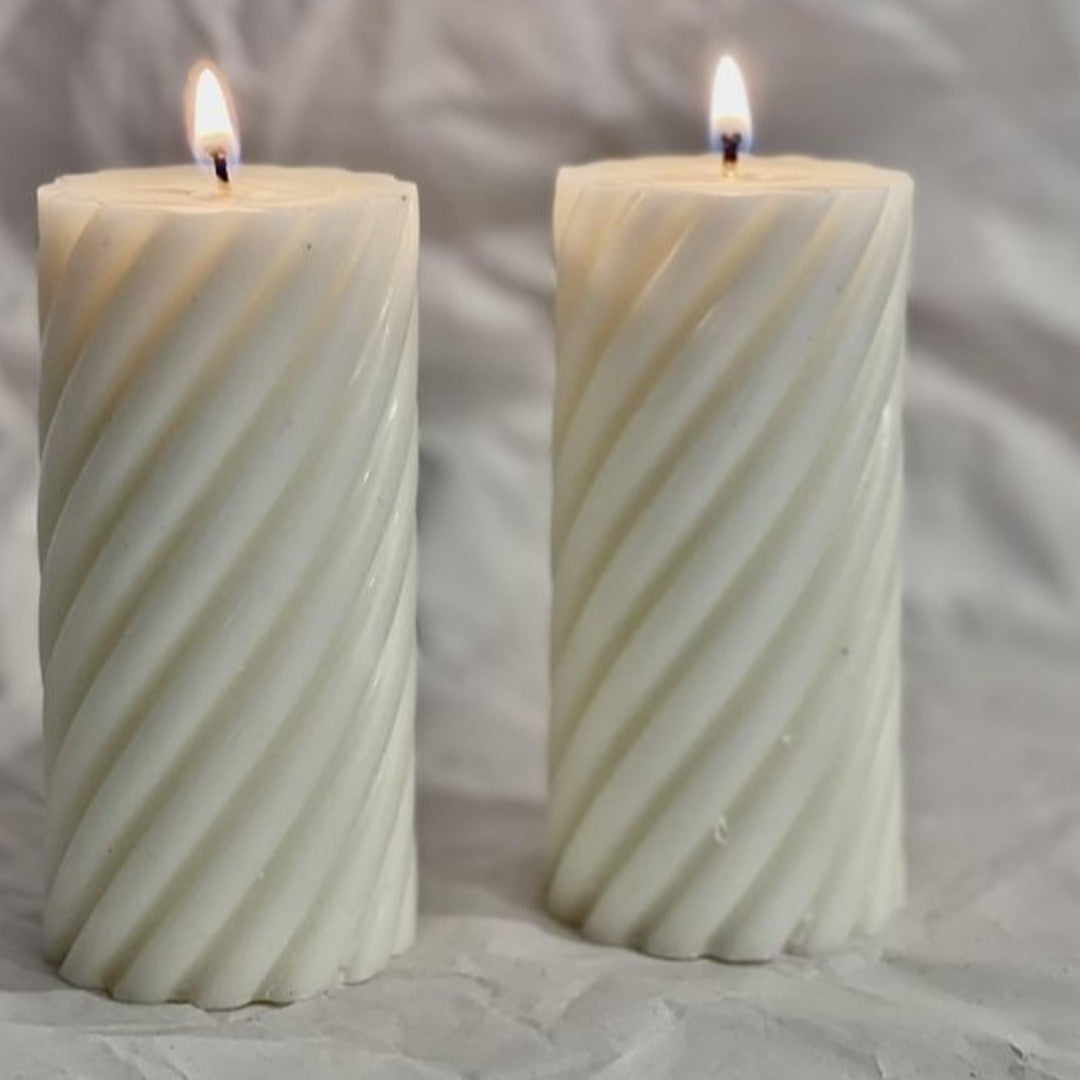 Twirl Pillar Candle