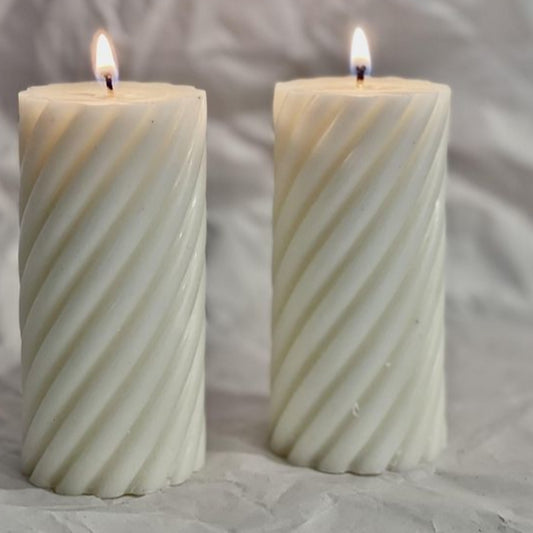 Twirl Pillar Candle